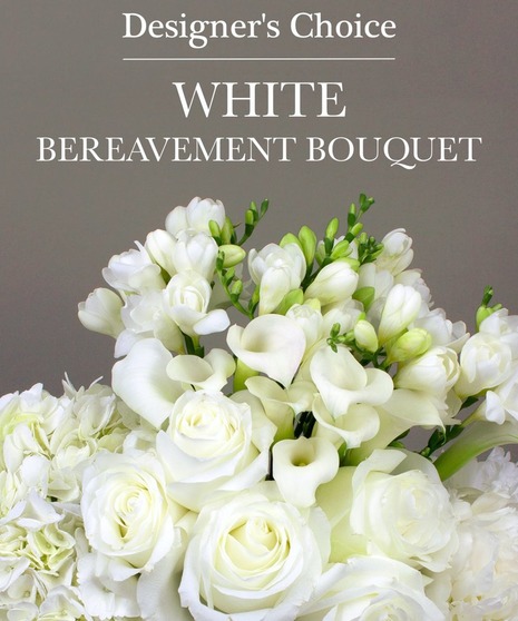 Wonderous White Bereavement Bouquet