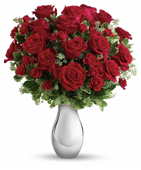 True Romance Bouquet with Red Roses