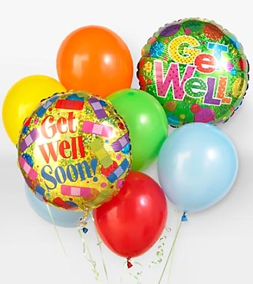 The Get Well Balloon Bunch