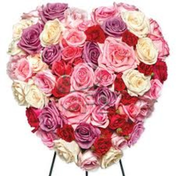 Full heart rose Standing spray