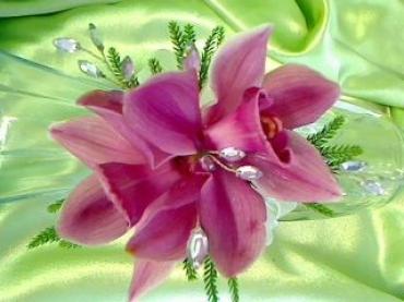 orchid wristlet