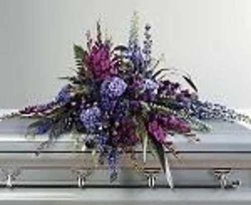 Serene Purple Casket Spray