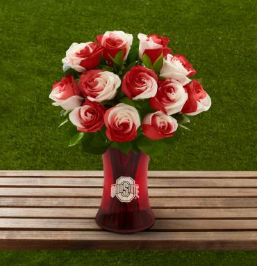 The FTDÂ® Ohio State UniversityÂ® BuckeyesÂ® Rose Bouquet - 12 S