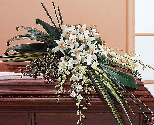 White Orchid Spray</div