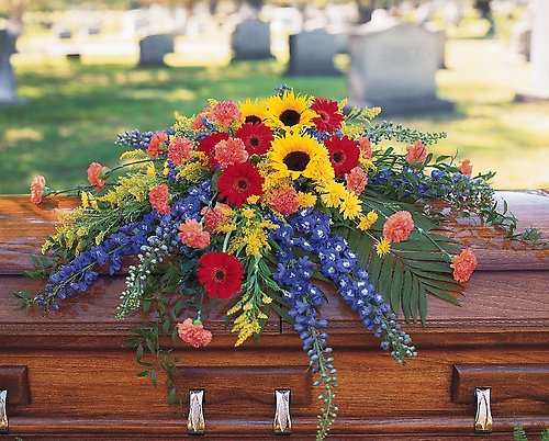 Vibrant Summer Casket Spray</div